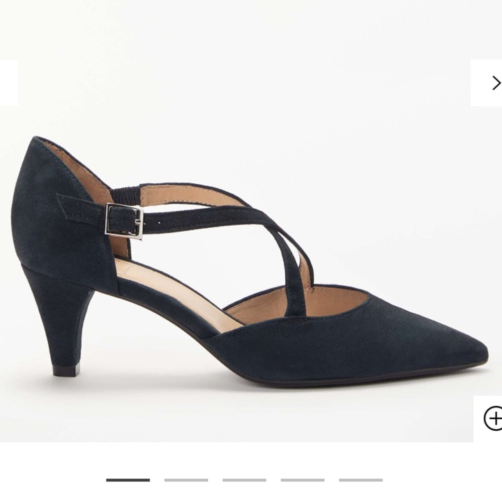John Lewis & Partners Black Suede size 37